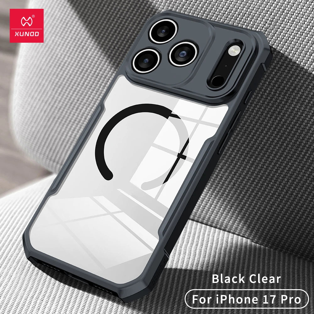 Xundd Shockproof Clear iPhone Case – Airbag Corners, Anti-Yellow, MagSafe Compatible | iPhone 17 Series