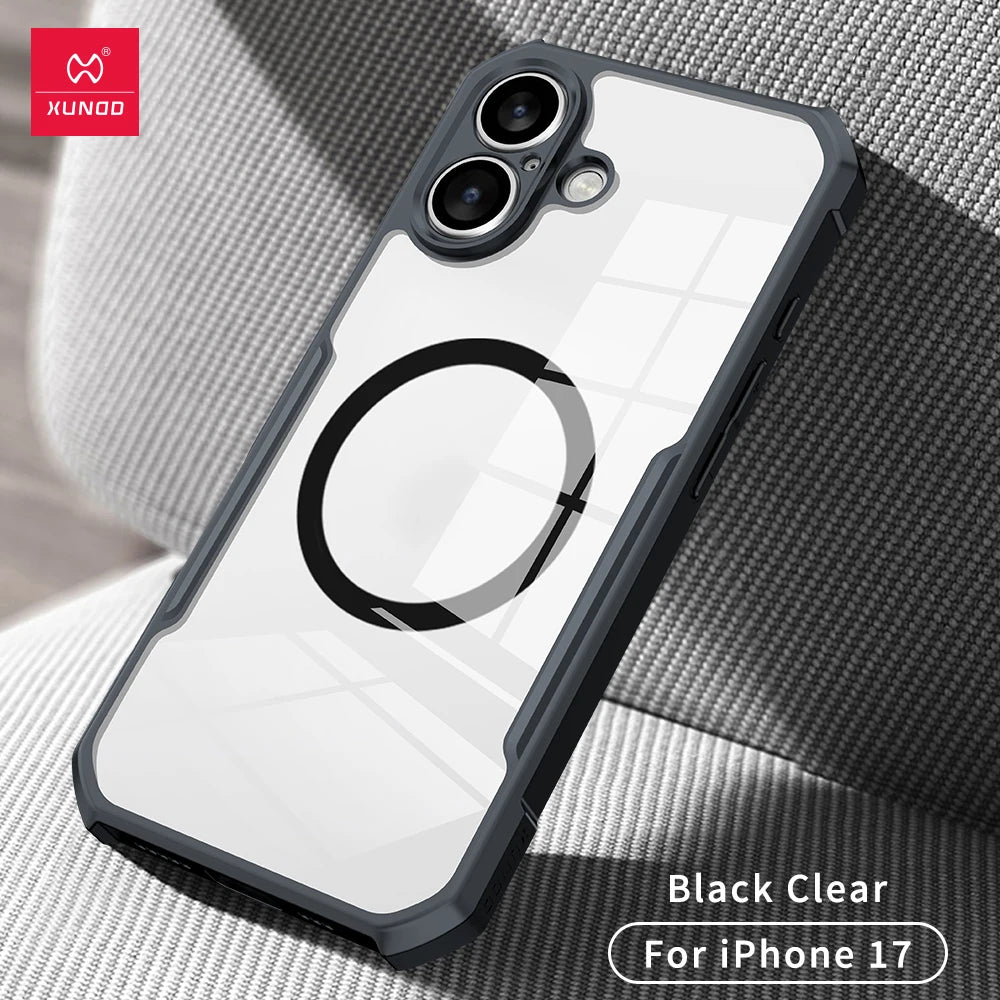 Xundd Shockproof Clear iPhone Case – Airbag Corners, Anti-Yellow, MagSafe Compatible | iPhone 17 Series