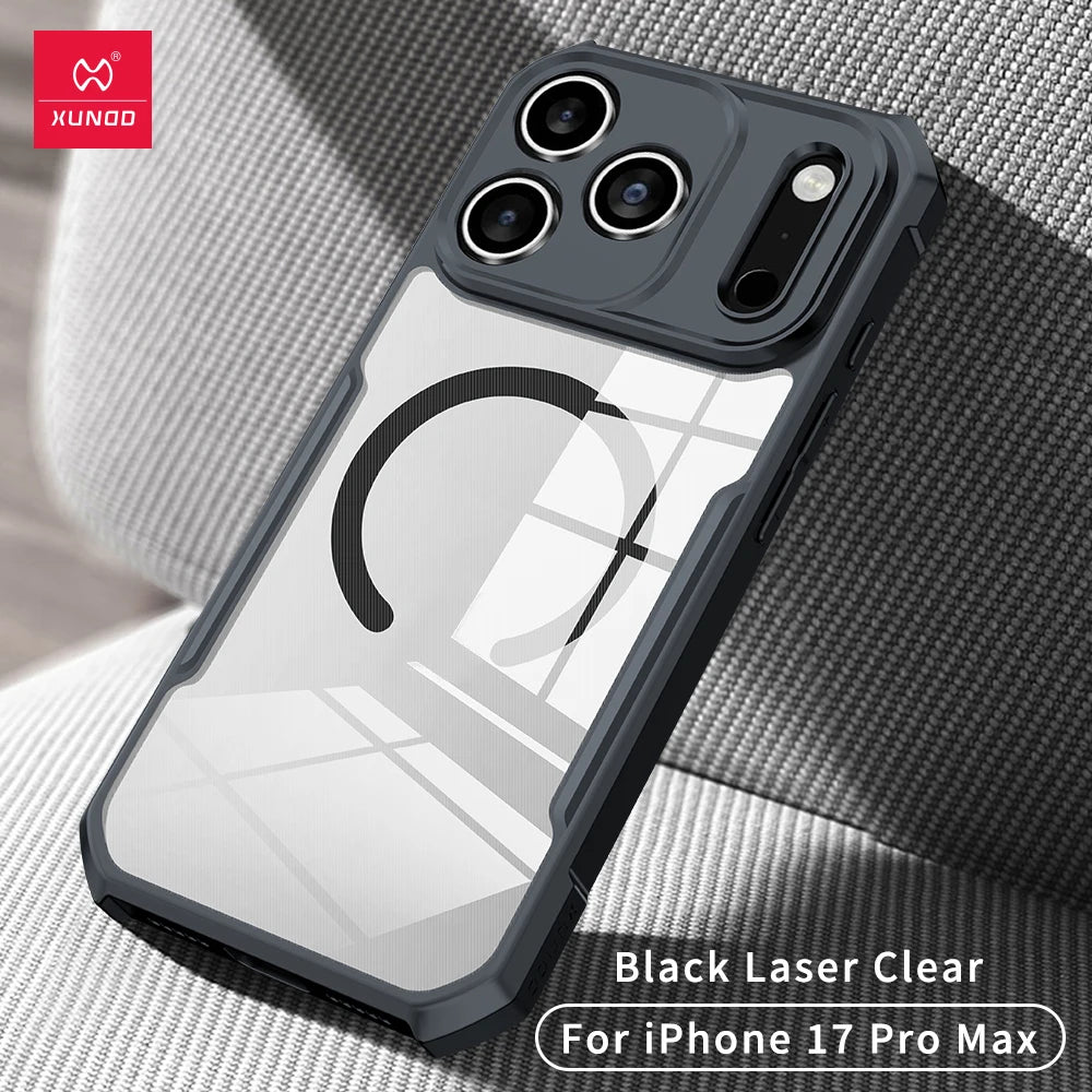 Xundd Shockproof Clear iPhone Case – Airbag Corners, Anti-Yellow, MagSafe Compatible | iPhone 17 Series