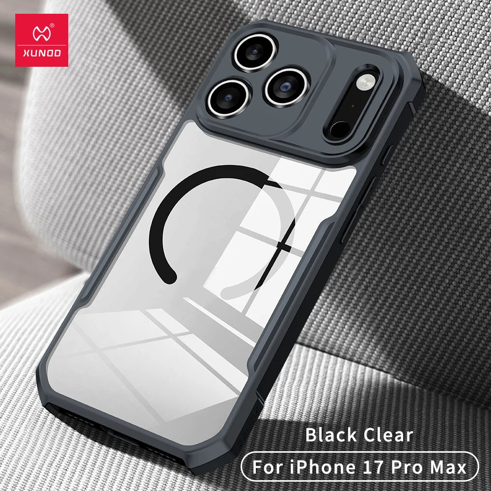 Xundd Shockproof Clear iPhone Case – Airbag Corners, Anti-Yellow, MagSafe Compatible | iPhone 17 Series