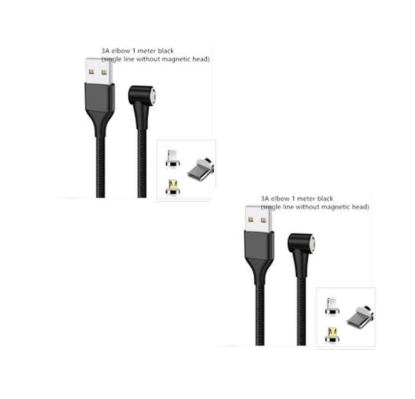 Compatible with Apple , Magnetic USB Cable Fast Charging Micro USB Type C Data Wire Cord Magnet Charger Mobile Phone Cable