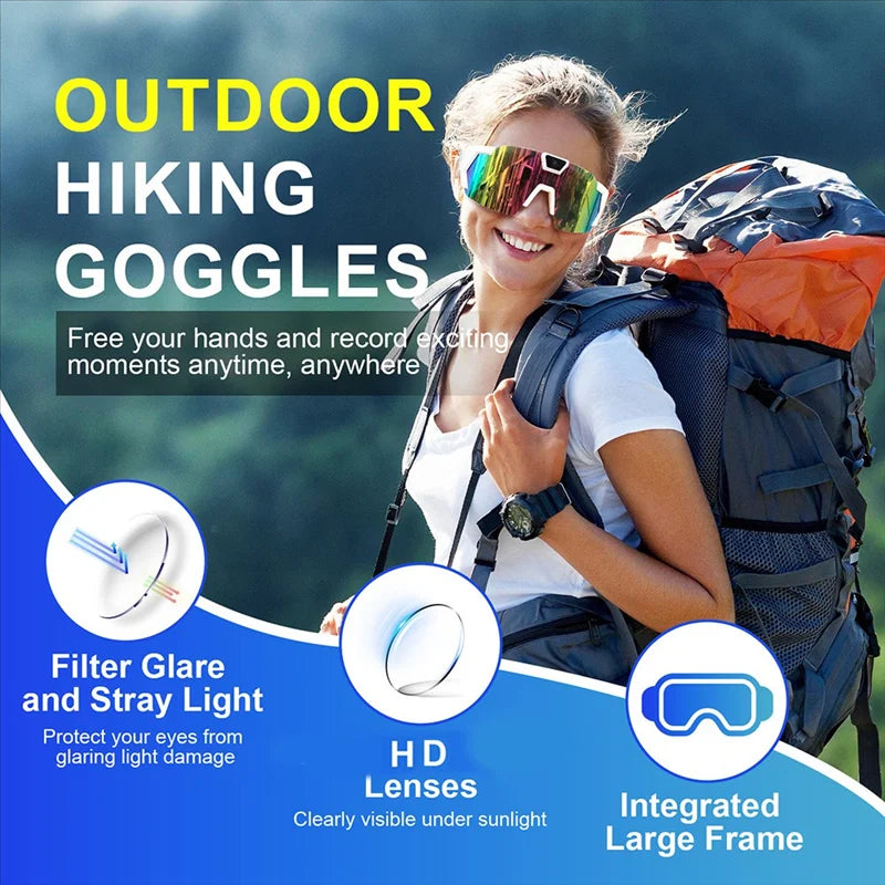POV Camera Glasses – HD Video Recording, 12MP, 2Hr Battery | Cycling, Running & Outdoor