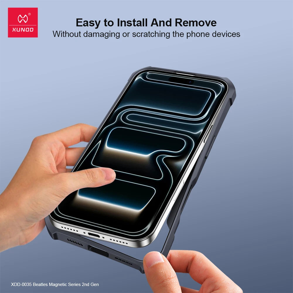Xundd Shockproof Clear iPhone Case – Airbag Corners, Anti-Yellow, MagSafe Compatible | iPhone 17 Series