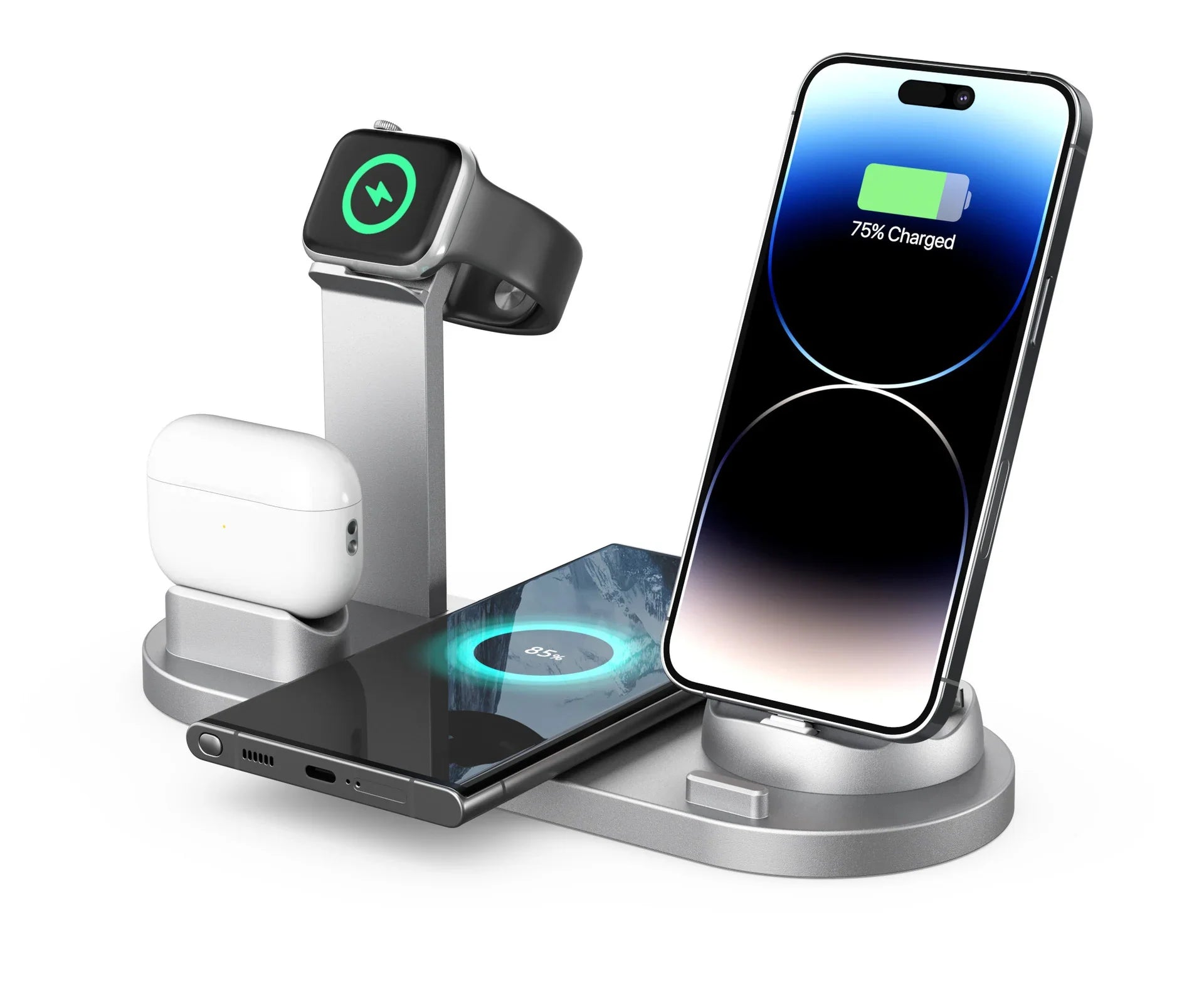 All-in-One 3-in-1 Wireless Charger for Your Devices - Fast, Convenient, and Stylish