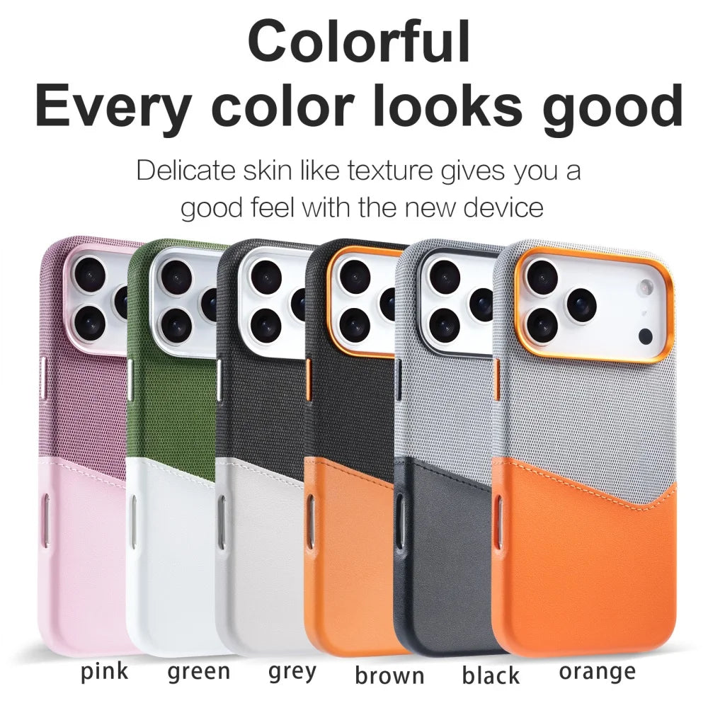iPhone Leather Fabric Case