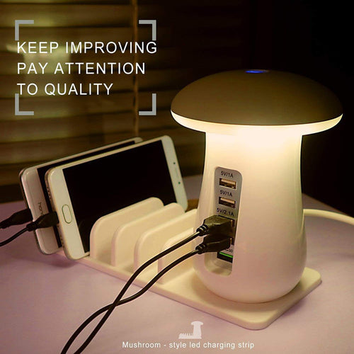 Transform Your Space with the 2-in-1 Multifunction Mushroom Lamp & USB Charger - Perfect for Home and Office!