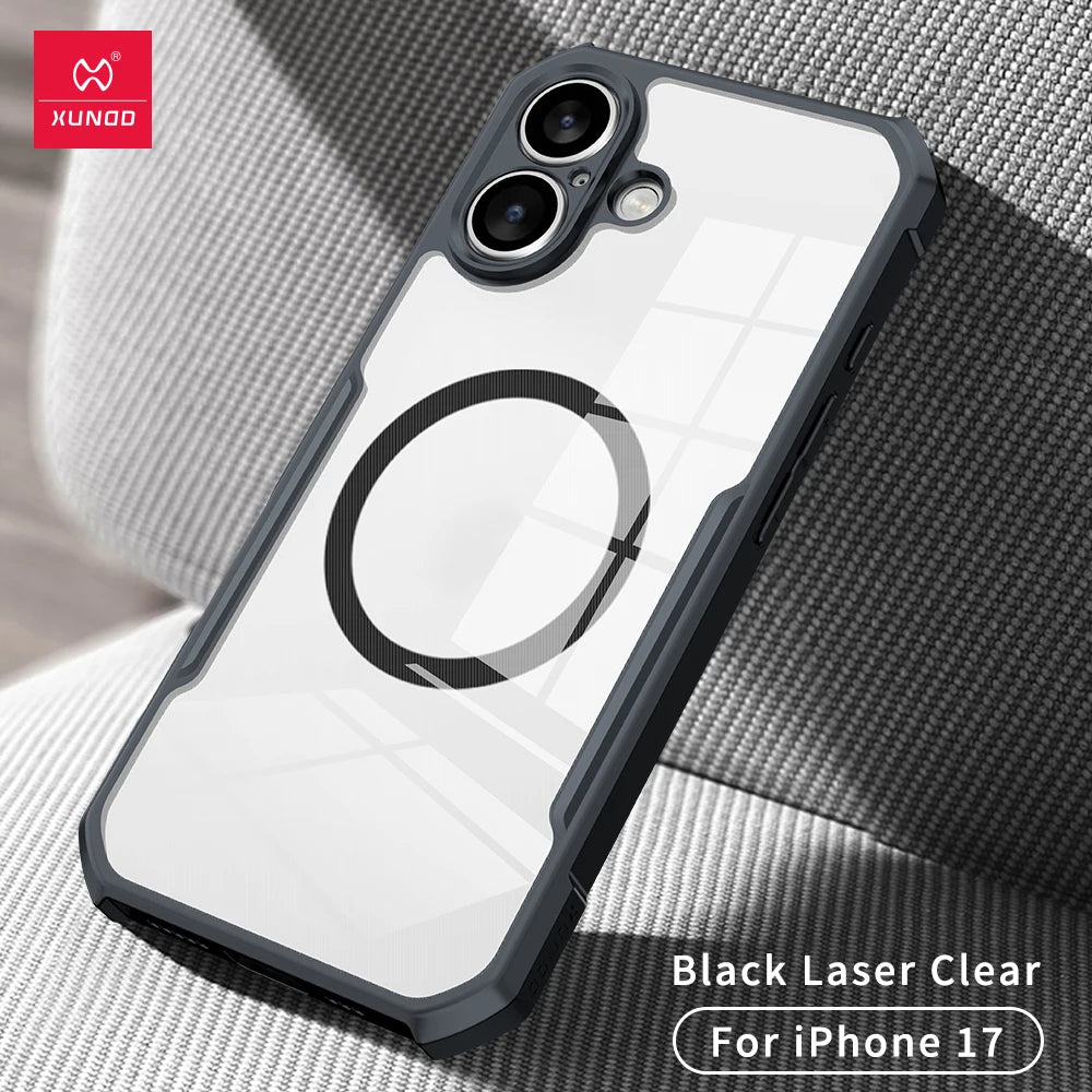 Xundd Shockproof Clear iPhone Case – Airbag Corners, Anti-Yellow, MagSafe Compatible | iPhone 17 Series