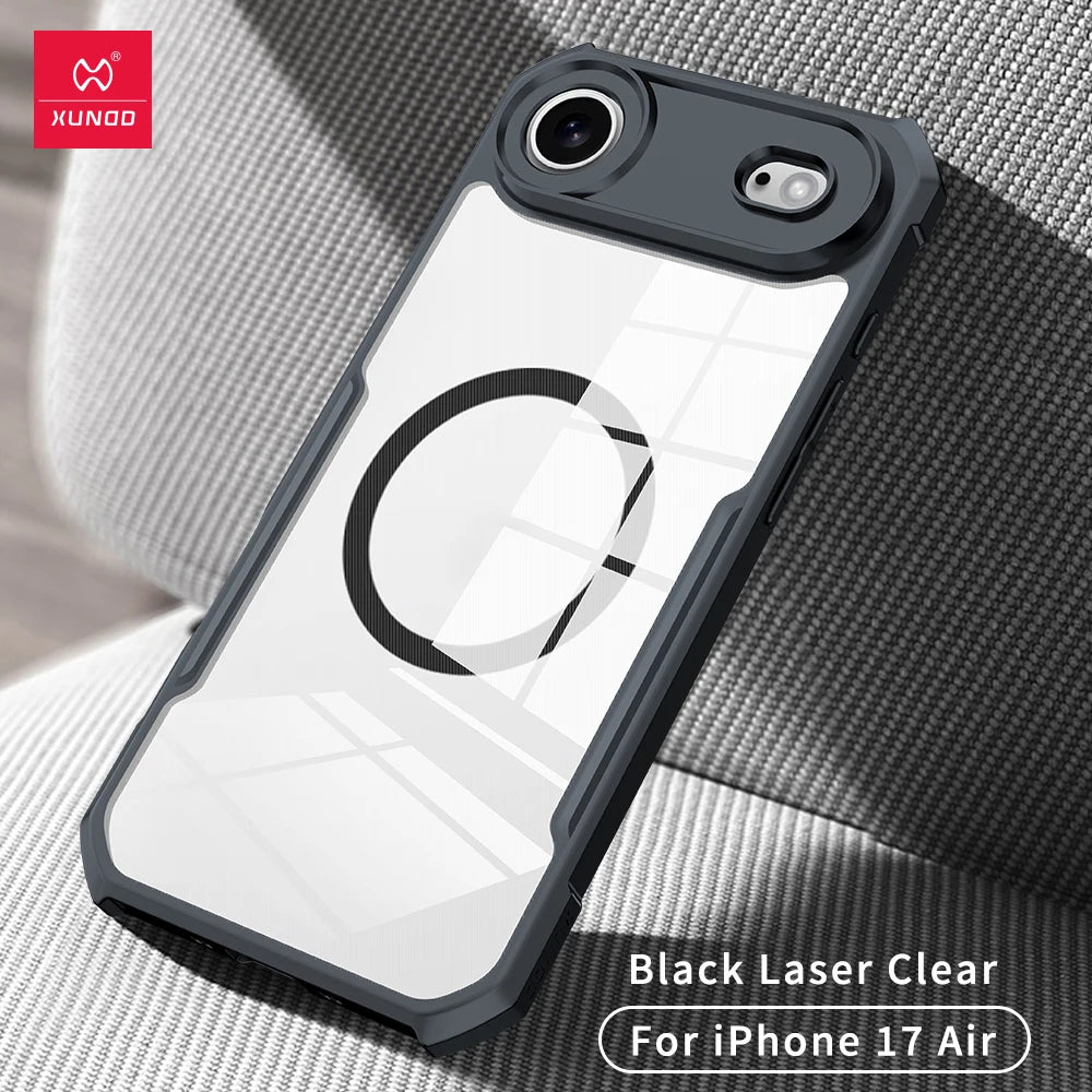 Xundd Shockproof Clear iPhone Case – Airbag Corners, Anti-Yellow, MagSafe Compatible | iPhone 17 Series