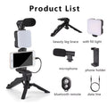 Ultimate Smartphone Vlogging Kit: Tripod, Mini Microphone & LED Light for Stunning TikTok & YouTube Videos