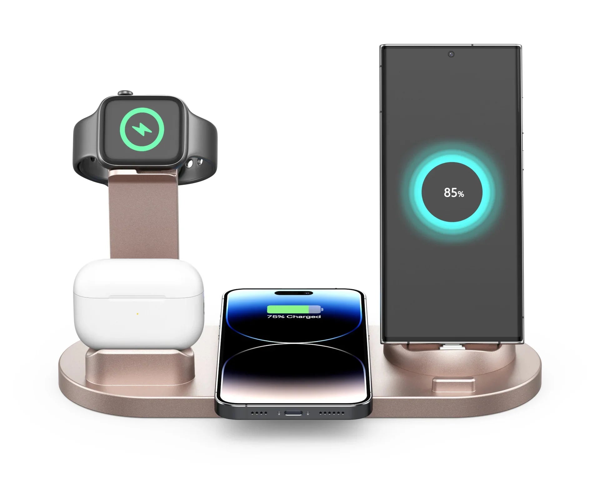 All-in-One 3-in-1 Wireless Charger for Your Devices - Fast, Convenient, and Stylish