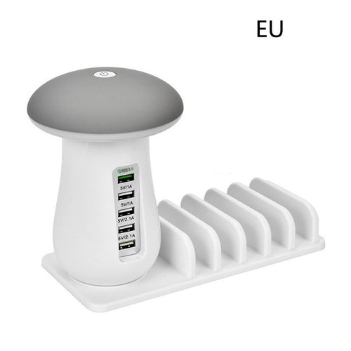 Transform Your Space with the 2-in-1 Multifunction Mushroom Lamp & USB Charger - Perfect for Home and Office!